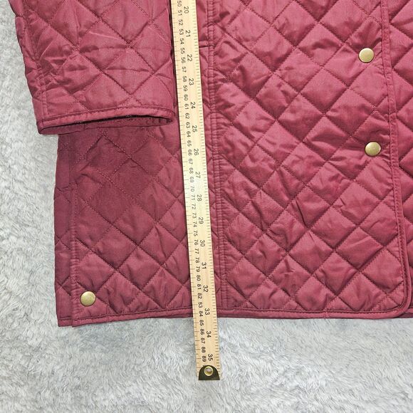 Appleseeds Womens Burgundy Quilted Coat XL Petite Chore Coat - Picture 4 of 11